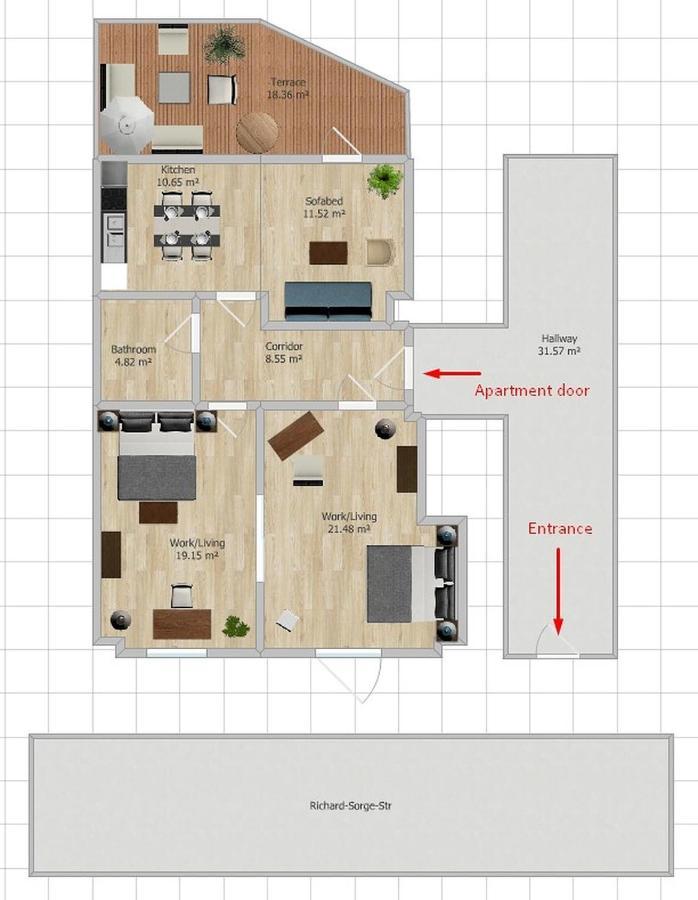 90sqm 2br Design Gem - Outdoor Terrace Appartamento Berlino